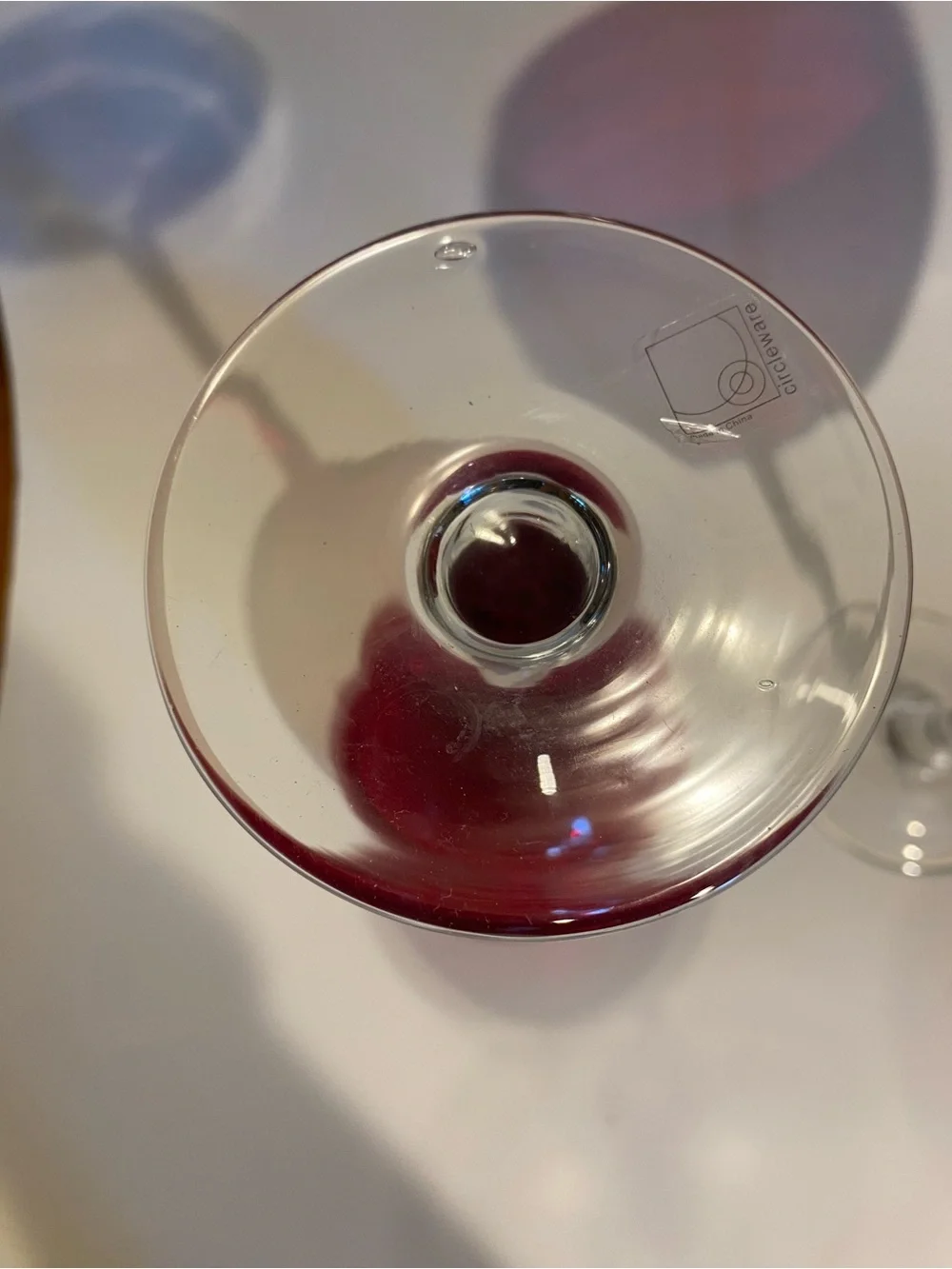 Circleware Ruby Red Wine Glasses Set of 2 Balloon Bowl 8” Tall Holiday Goblets